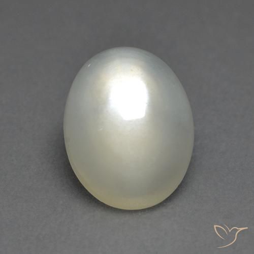 1.86ct Naturel Blanc chaud Pierre de lune, ovale, Transparent