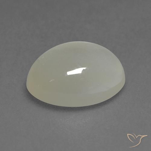 Pierre de lune Blanc chaud naturelle ovale, 1.86 ct, Transparent