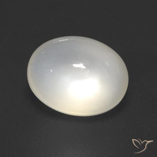 2.42ct Naturel Blanc cassé Pierre de lune, ovale, Transparent