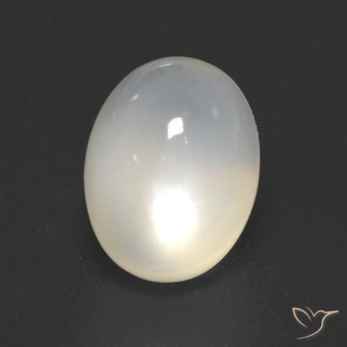 Pierre de lune Blanc cassé naturelle ovale, 2.42 ct, Transparent