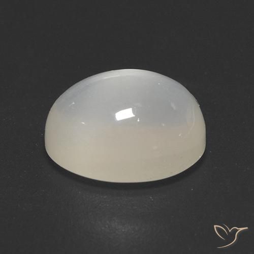 Pierre de lune Blanc cassé naturelle ovale, 2.42 ct, Transparent