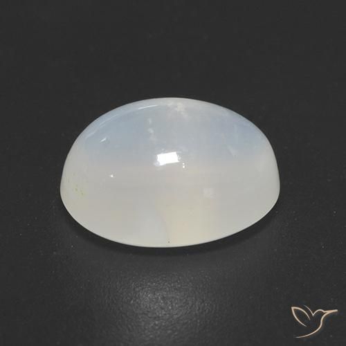 Pierre de lune Blanc crème naturelle ovale, 2.08 ct, Transparent