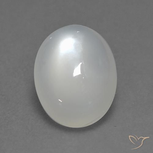 Pierre de Lune Blanc translucide naturelle Coupe ovale, 1.88 ct, Transparent