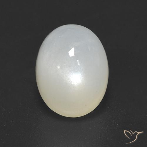 2.40ct Naturel Blanc crème Pierre de lune, ovale, Translucide
