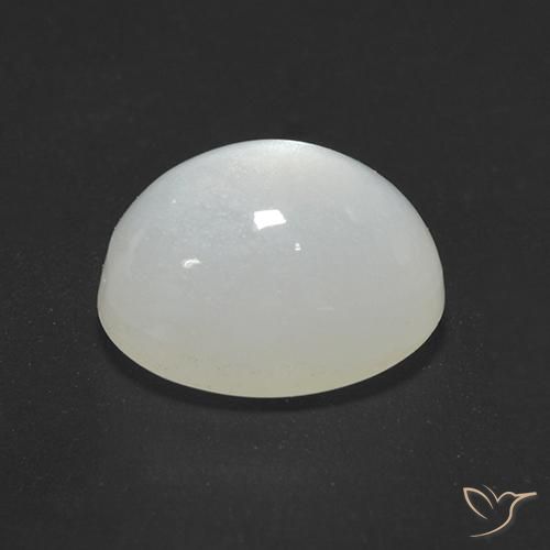 Pierre de lune Blanc crème naturelle ovale, 2.40 ct, Translucide