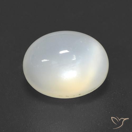 2.20ct Naturel Blanc cassé Pierre de lune, ovale, Transparent