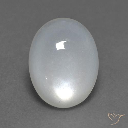 1.49ct Naturel Blanc translucide Pierre de lune, ovale, Transparent