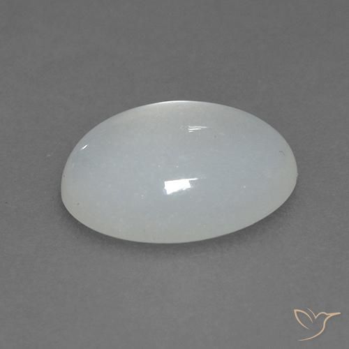Pierre de lune Blanc translucide naturelle ovale, 1.49 ct, Transparent