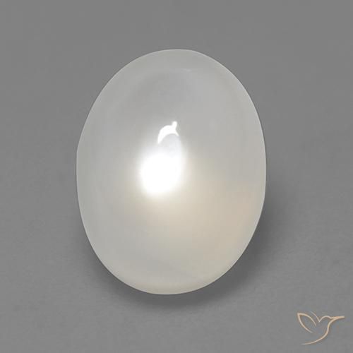 2.11ct Naturel Blanc cassé Pierre de lune, ovale, Translucide