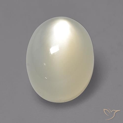 2.17ct Naturel Blanc cassé Pierre de lune, ovale, Translucide