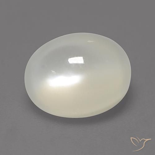 Pierre de lune Blanc cassé naturelle ovale, 2.17 ct, Translucide