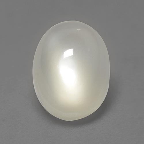 Pierre de Lune Blanc crème naturelle Coupe ovale, 2.21 ct, Transparent