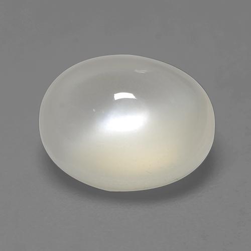 Pierre de Lune Blanc crème naturelle Coupe ovale, 2.21 ct, Transparent