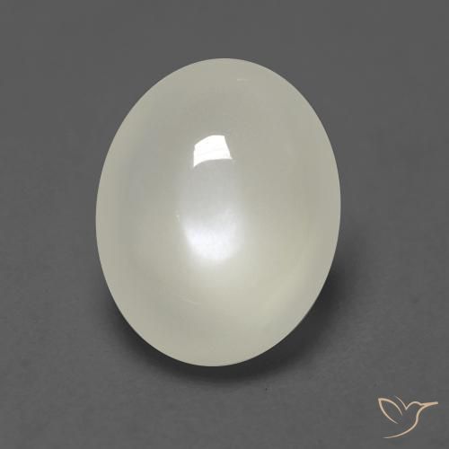 2.03ct Naturel Blanc perle Pierre de lune, ovale, Transparent