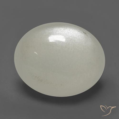 Pierre de lune Blanc chaud naturelle ovale, 2.54 ct, Translucide