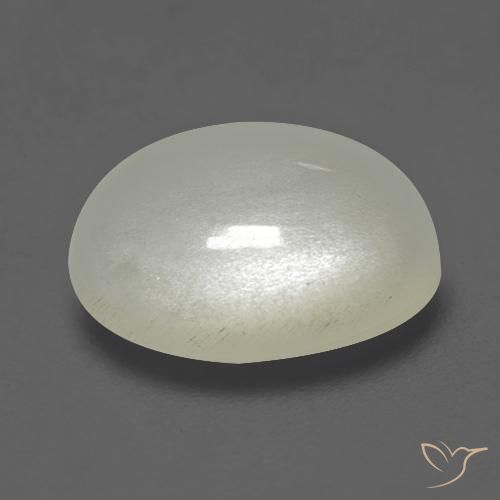 Pierre de lune Blanc chaud naturelle ovale, 2.54 ct, Translucide