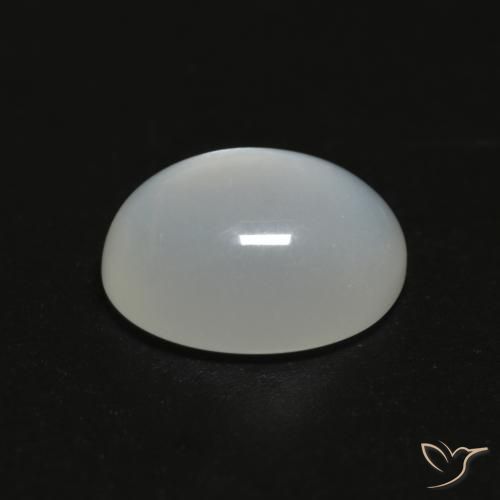 Pierre de lune Blanc translucide naturelle ovale, 3.73 ct, Transparent