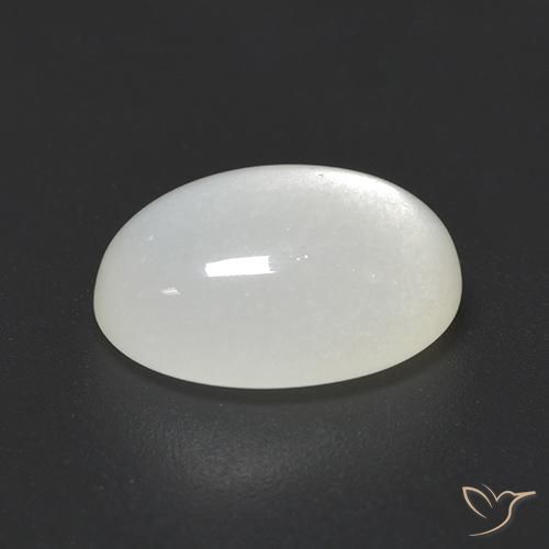Pierre de lune blanc naturelle coupe ovale, 4,23 ct, translucide