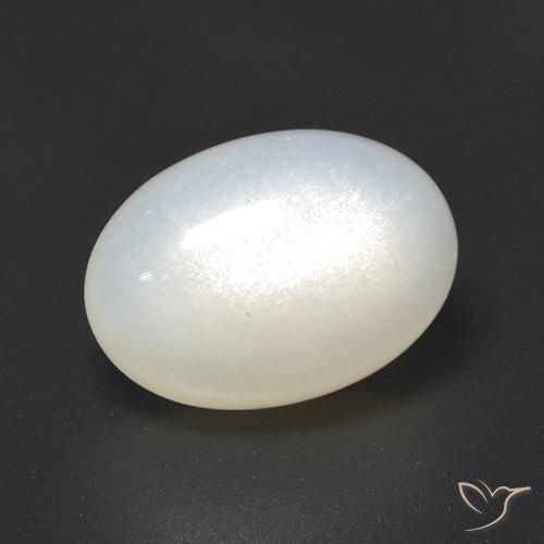 Pierre de lune blanc naturelle coupe ovale, 4,23 ct, translucide