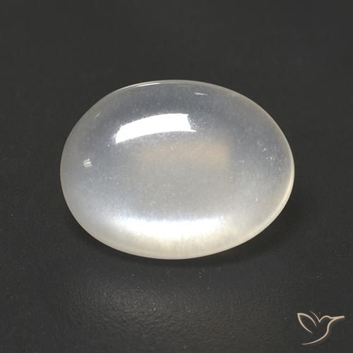 1.93ct Naturel Blanc translucide Pierre de lune, ovale, Transparent