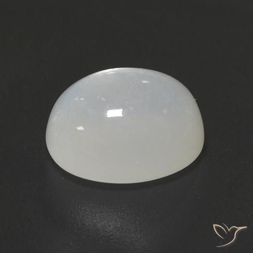 Pierre de lune Blanc translucide naturelle ovale, 3.02 ct, Translucide