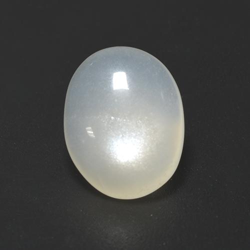 Pierre de Lune Blanc translucide naturelle Coupe ovale, 1.84 ct, Translucide