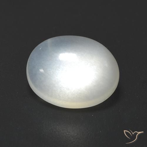 2.33ct Naturel Blanc translucide Pierre de lune, ovale, Transparent