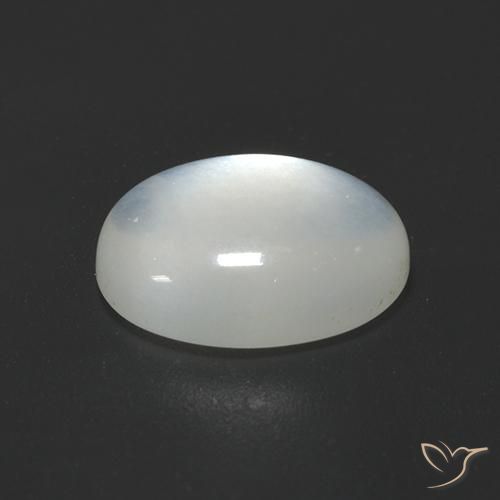 Pierre de lune Blanc translucide naturelle ovale, 2.33 ct, Transparent