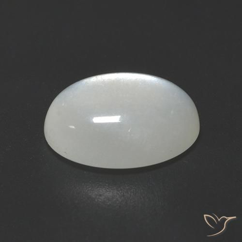 Pierre de lune Blanc perle naturelle ovale, 2.31 ct, Translucide