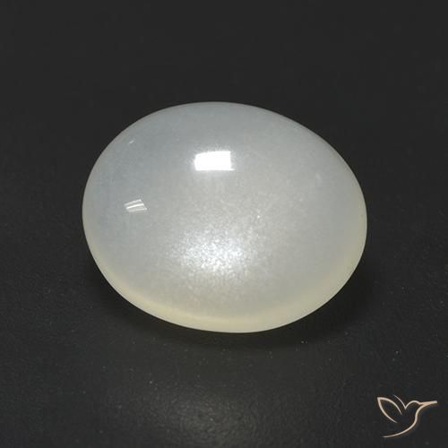 2.36ct Naturel Blanc perle Pierre de lune, ovale, Translucide