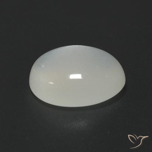 Pierre de lune Blanc perle naturelle ovale, 2.36 ct, Translucide
