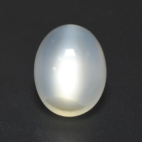 Pierre de lune blanc naturelle coupe ovale, 2,01 ct, transparent