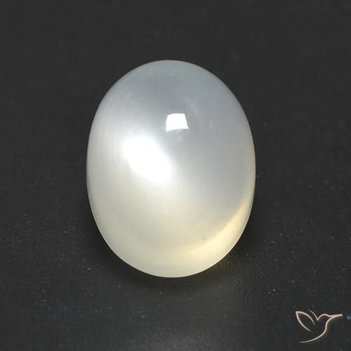 Pierre de lune Blanc chaud naturelle ovale, 2.51 ct, Translucide
