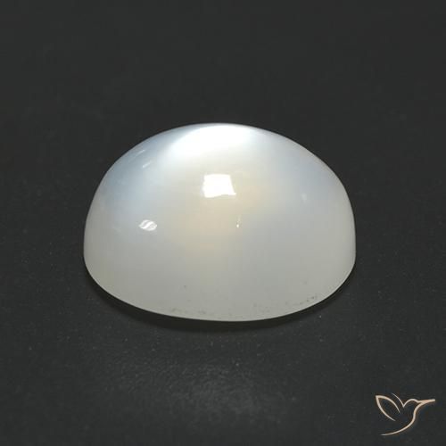 Pierre de lune Blanc chaud naturelle ovale, 2.51 ct, Translucide