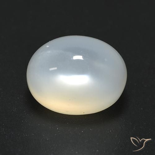 2.40ct Naturel Blanc translucide Pierre de lune, ovale, Translucide