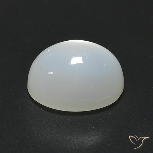 Pierre de lune Blanc translucide naturelle ovale, 2.40 ct, Translucide