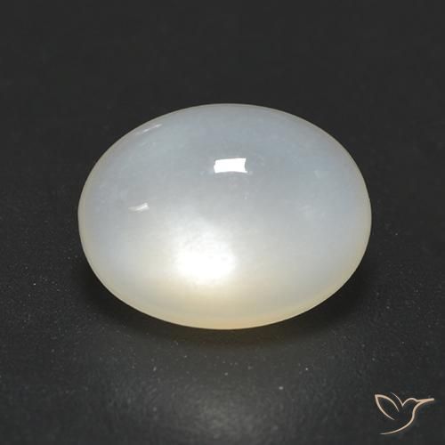 1.70ct Naturel Blanc translucide Pierre de lune, ovale, Translucide