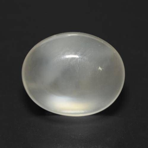 Pierre de Lune Blanc chaud naturelle Coupe ovale, 3.78 ct, Transparent