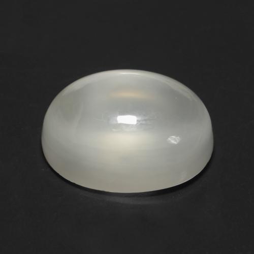 Pierre de Lune Blanc chaud naturelle Coupe ovale, 3.78 ct, Transparent