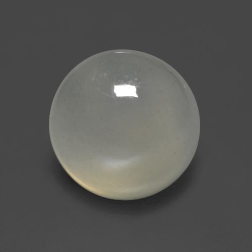 Pierre de lune blanc naturelle coupe roude, 2,26 ct, translucide