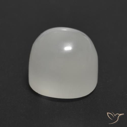 Pierre de Lune Blanc translucide naturelle Coupe roude, 1.99 ct, Transparent