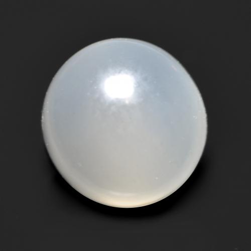 Pierre de lune blanc naturelle coupe roude, 1,38 ct, translucide