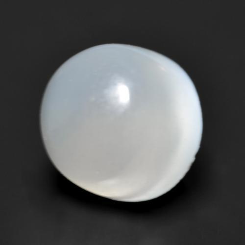 Pierre de lune blanc naturelle coupe roude, 1,38 ct, translucide