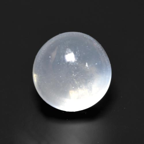 Pierre de lune blanc naturelle coupe roude, 1,57 ct, transparent
