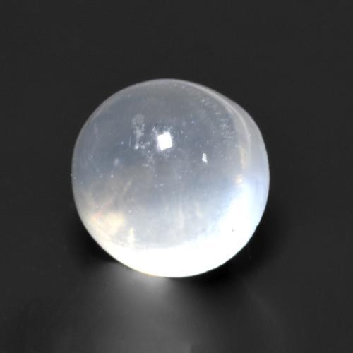 Pierre de lune blanc naturelle coupe roude, 1,57 ct, transparent