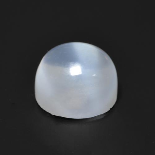 Pierre de lune blanc naturelle coupe roude, 1,57 ct, transparent