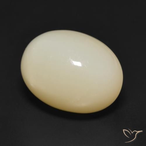 Pierre de lune Orange jaune naturelle ovale, 12.17 ct, Translucide