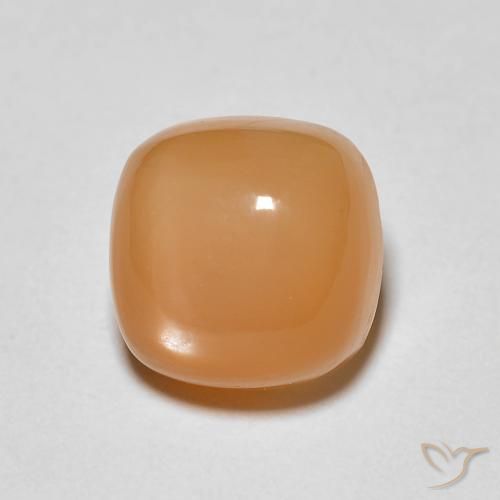 1.88ct Naturel Medium Light-Orange Pierre de lune, Coussin, Opaque