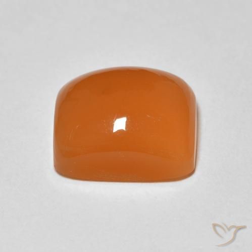 Pierre de lune Orange moyen naturelle Coussin, 2.66 ct, Opaque