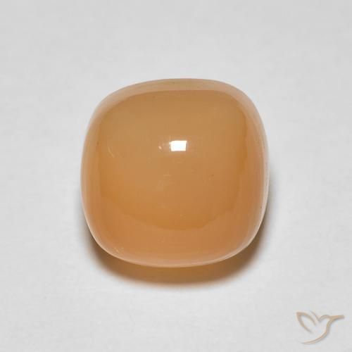 2.05ct Naturel Orange-or Pierre de lune, Coussin, Translucide